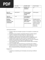 Observation Note Guide 1