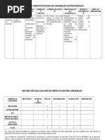 Matriz de Identificación de Variables Estratégicas