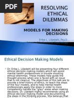 Resolving Ethical Dilemmas Liljedahl