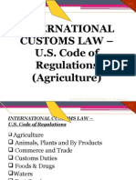 International Customs Law - U.S. Code of Regulations (Agriculture)