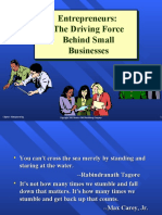 Chap 01 Entrepreneur The Driving Force Behind Small Business