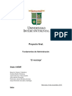 Fundamentos de Administración RECICLAJE