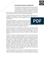 Propuestas para Solucionar La Corrupción