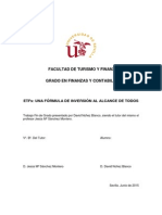 ETFs: UNA FÓRMULA DE INVERSIÓN AL ALCANCE DE TODOS.