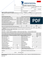 Escalator Inspection Report