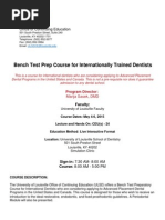 Course Information Bench Test Prep Course May 2015