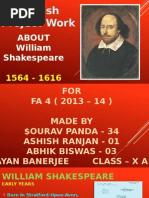 English Project - About William Shakespeare