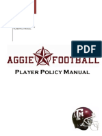 2009 Football Player Policy Manual