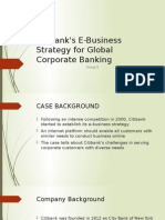 Citibank's E-Business Strategy For Global Corporate Banking