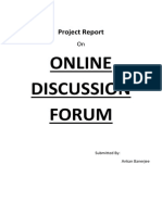 Online Discussion Forum Report