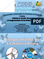 Aseguramiento de Las Materias Primas Equipo 7 Elaboracion de Proyectos