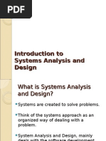 Introduction To System Analysis and Design (Slides)