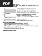 CL Reviewer Write The Correct Answer On The Line. Choices: Angels, Wreaths, Candy Cane, Stable, Star, Christmas Lights, Gifts