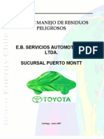 Plan de Manejo E.B. Servicios Automotrices Ltda. - Pto - Montt