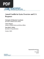 Armed Conflict in Syria: Overview and U.S. Response: Christopher M. Blanchard, Coordinator