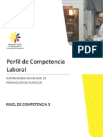 Perfil Supervisor en Calidad de Producción de Plásticos