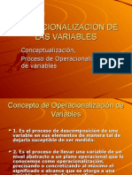 Operacionalización de Variables