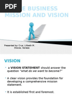 BPS Report 1 Mission Vision