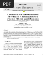 Chvorinov S Rule and Determination of Coefficient of Heat Accumulation of Moulds With Non Quartz Base Sands