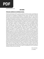 Informe de Derecho Internacional Privado