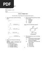 Organic Chemistry Test