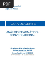 Análisis Pragmático-Conversacional: Grado en Estudios Ingleses Universidad de Alcalá