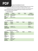 Strategy Evaluation, Monitoring, and Control (Balanced Scorecard)