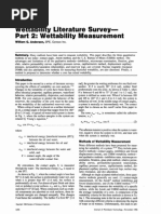 Wettability Literature Survey - Part 2 - Wettability Measurment