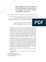 Caracterización Química Del Aceite Esencial e Identificación Preliminar de Metabolitos Secundarios en Hojas de La Especie Raputia