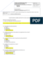 Cuestionario Dispositovos de Almacenamiento