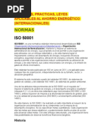 Normas, Practicas, Leyes Aplicables Al Ahorro Energético (Internacionales)