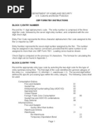 U.S. Customs Form: CBP Form 7501 - Instructions