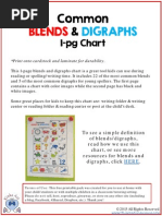 FREE Blends and Digraphs Chart