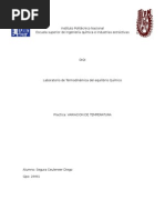 Practica 5 Termodinamica Del Equilibrio Quimico