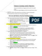 Outline Learning Objectives and Contingency Plan Nervous and Sensory