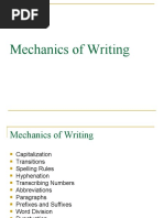 Mechanics of Writing