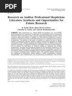 Research On Auditor Professional Skepticism - Hurtt 2013