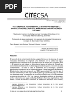 Tratamiento de Aguas Residuales in Vitro Por Medio de La Microalga Chlorella SP en El Municipio de Barrancabermeja, Colombia