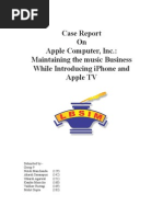 Apple Computer, Inc.: Maintaining The Music Business While Introducing Iphone and Apple TV