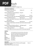 Dancer Resume