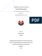 Unit and Measurement: Worksheet of School Science 1)