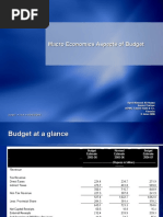 Macro Economics Aspects of Budget