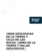 Eras Geológicas de La Tierra