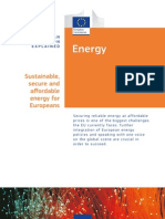 Energy: Sustainable, Secure and Affordable Energy For Europeans