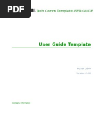 User Guide Template Word