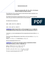 Ejercicios de Vectores en R2 y R3