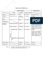 Specifications For Metal Cans Specifications For Metal Cans Specifications For Metal Cans Specifications For Metal Cans