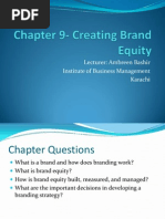 Chapter 9 - Creating Brand Equity