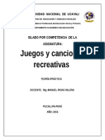 Silabo Juegos y Canciones Recreativas