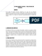 Dispositivos para Medir Caudal y Velocidad de Fluidos